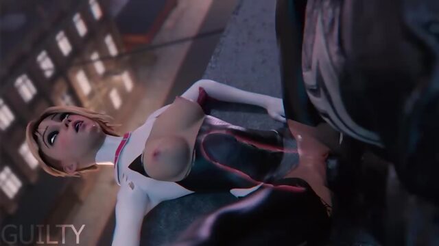 3d porn spider gwen x venom (marvel sex)