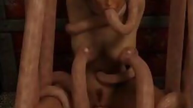 Lara Croft Extreme tentacle domination [SteamOven3D] Oral, Anal, Futa/trans, Big tits, Group