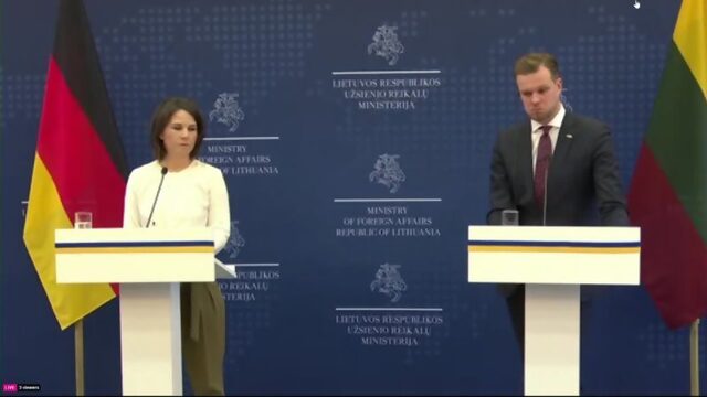 LIVE: Pressekonferenz von Annalena Baerbock und ihrem litauischen Amtskollegen Gabrielius Landsbergis