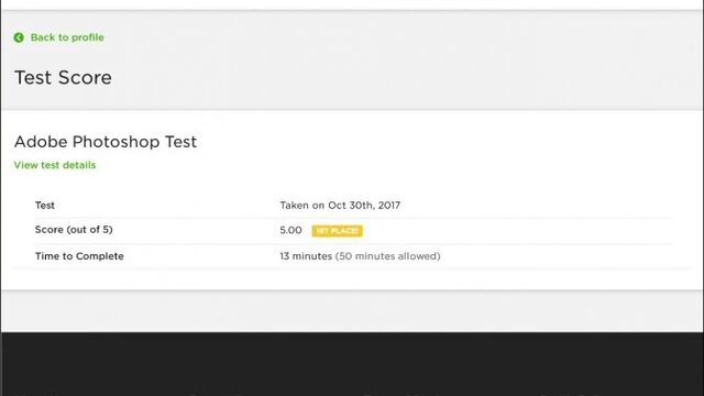 Прохождение Adobe Photoshop Test Upwork