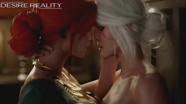 Трисс и Цири (The witcher, lesbian, porn, rule34, triss, ciri, Ведьмак, Цири, Трисс)