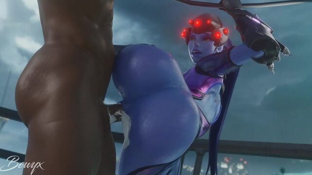 Overwatch Widowmaker animated bewyx blender sound 3D porn