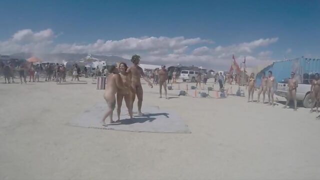 naked oil wrestling at Burning Man 2015 on Vimeo